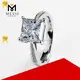 Princess Cut Moissanite Diamond Ring in White Gold - Fine Jewelry 1