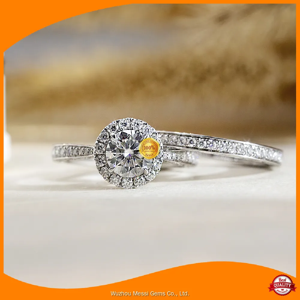 Custom 925 Silver Engagement Rings with Lab-Grown Diamonds & Moissanite 1