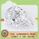 IGI Certified 3.09CT Pear Lab Grown Diamond 1