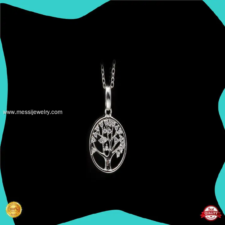 Messi Jewelry Tree of Life Moissanite Diamond Necklace 1
