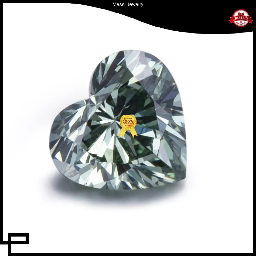 Superior 1.1ct Heart Shape Green Lab Grown Diamond 1