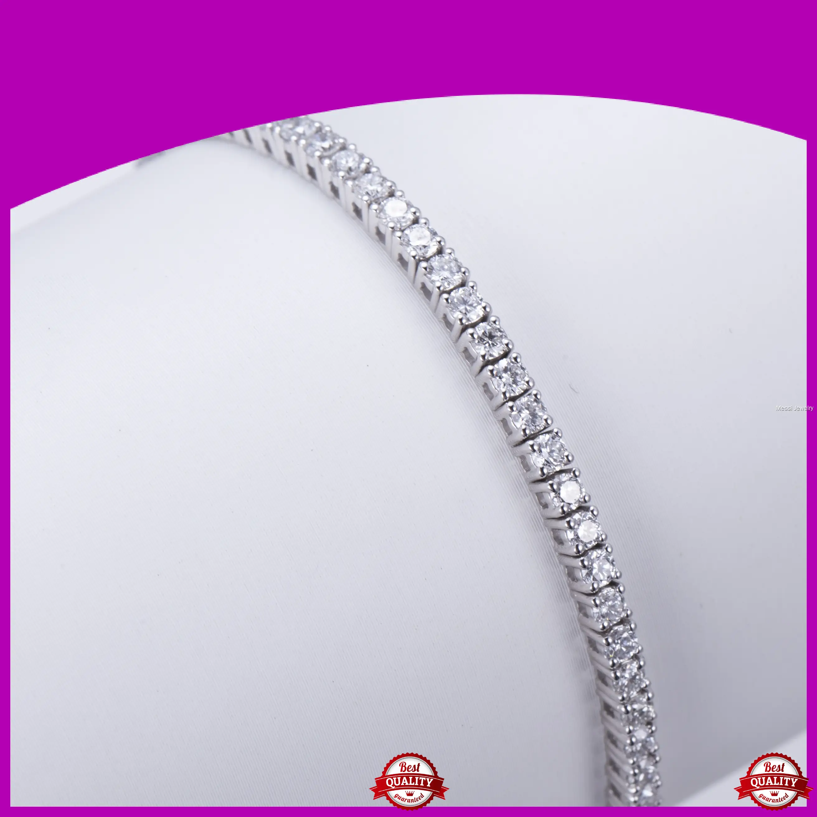 Lab Grown Diamond Bracelet - Customizable 9K/10K/14K/18K Pear Shape - IGI Certified & Perfect Symmetry 1