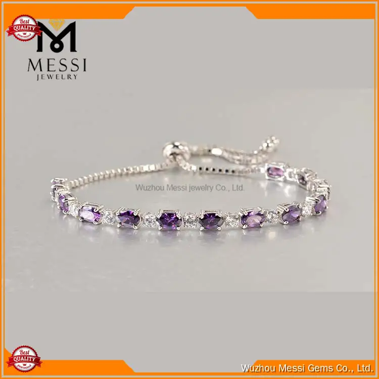 Mesii Jewelry Oval Emerald & Moissanite Gold Bolo Bracelet 1