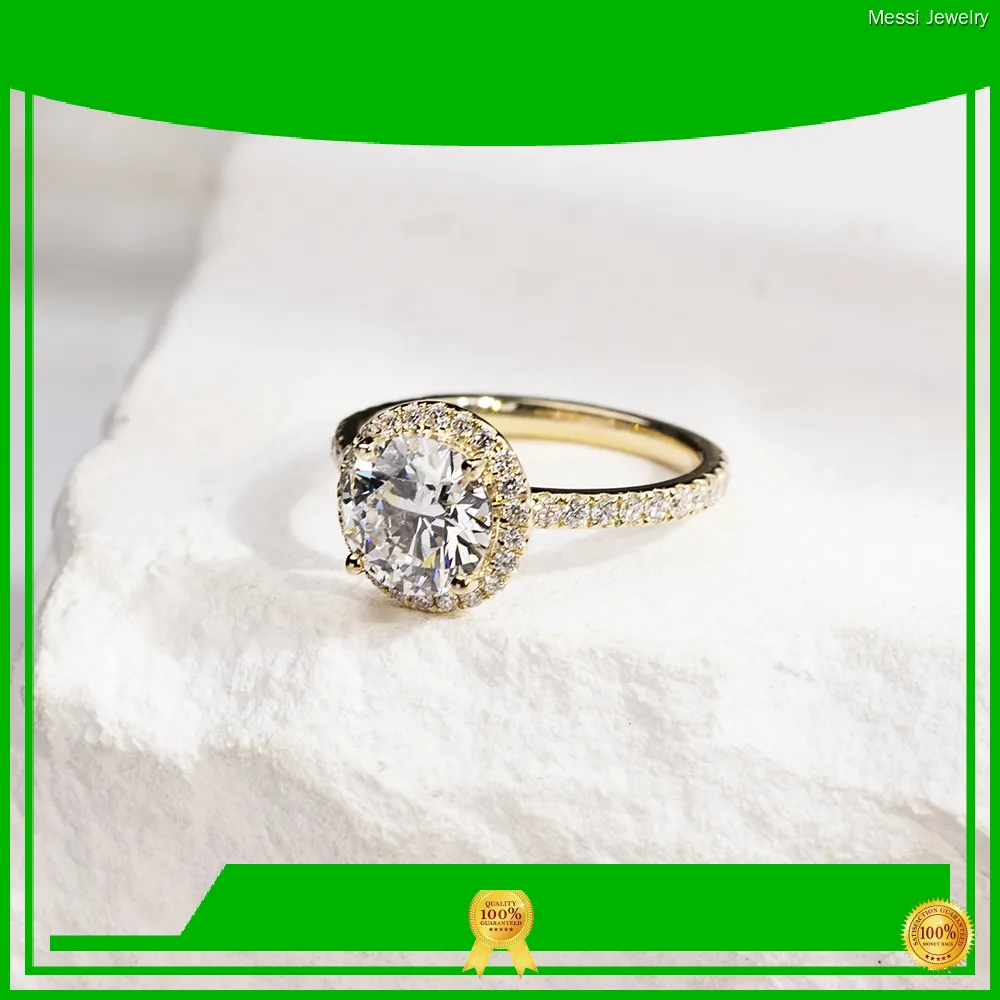 Anello Halo Diamond Custom Lab 18k - Gioielli Messi 1