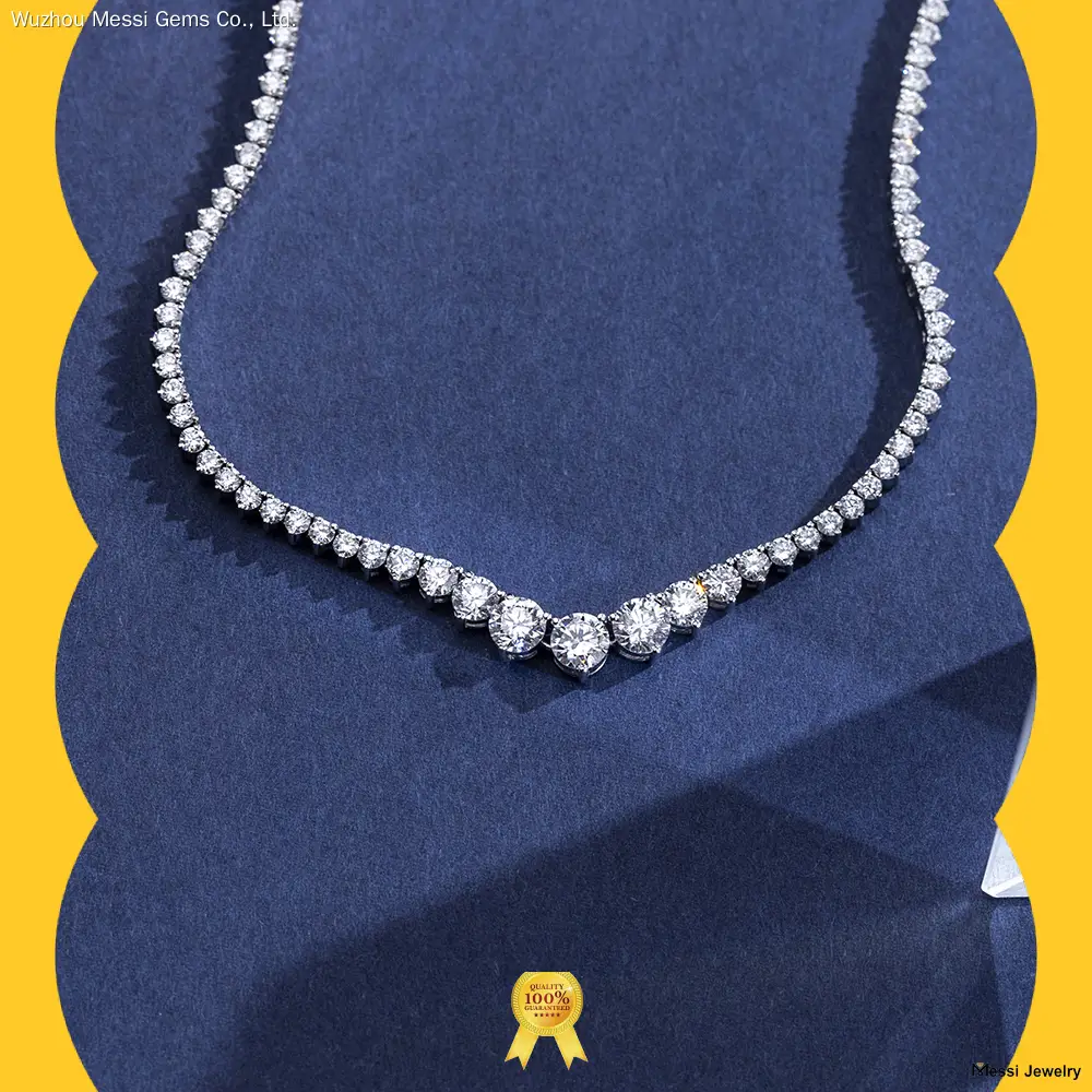 18K Gradual Change Lab Diamond Tennis Bracelet - Messi Jewelry 1