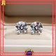 Customized Messi Jewelry White Gold Lab Diamond Earrings 1