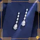 Lab Diamond Pear 18K White Gold Earrings - Custom Jewelry 1
