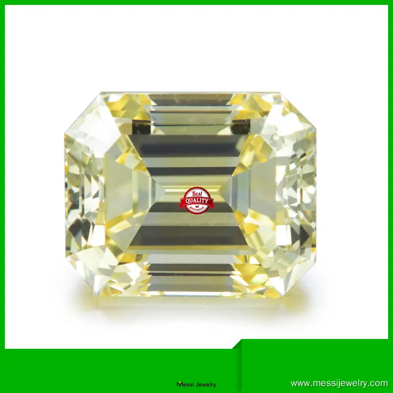 Messi Jewelry Lab Grown Emerald Cut Diamond Ring 1