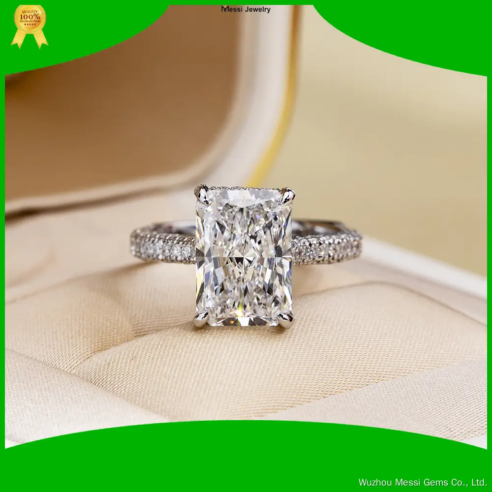 **Radiant Cut CVD Lab Diamond Ring in 18K White & 14K Yellow Gold** 1