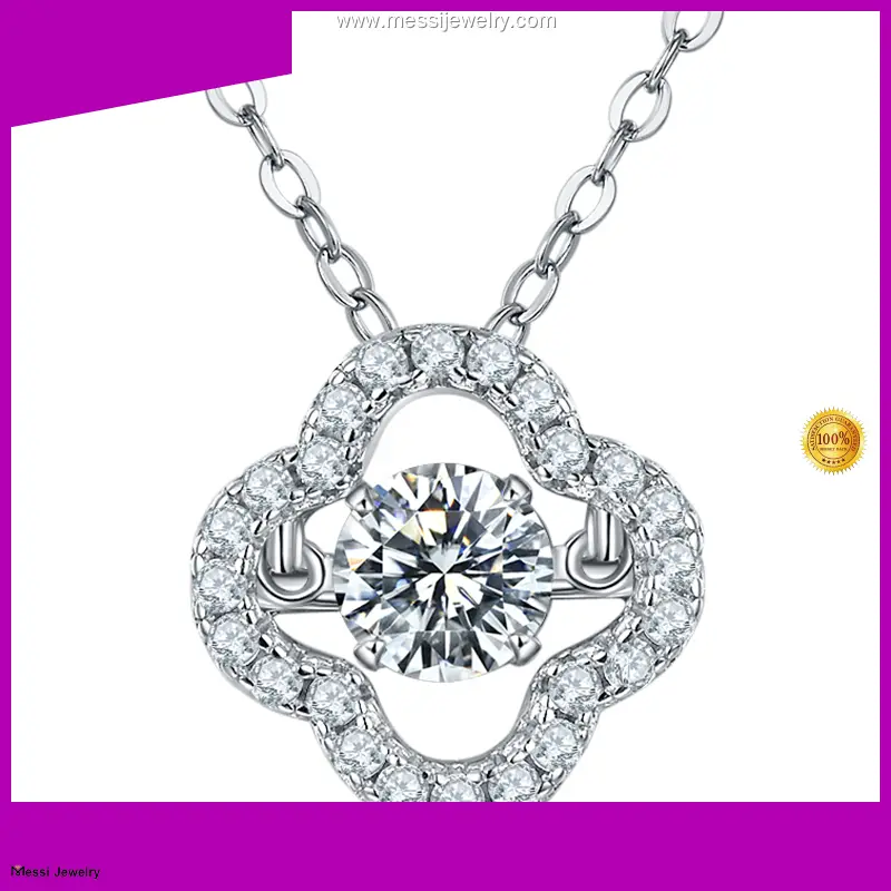 Silver Moissanite Pendant with GRA Certificate 1