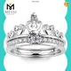 Messi Jewelry Moissanite Wedding Ring Set - 14k Gold Double Engagement 1