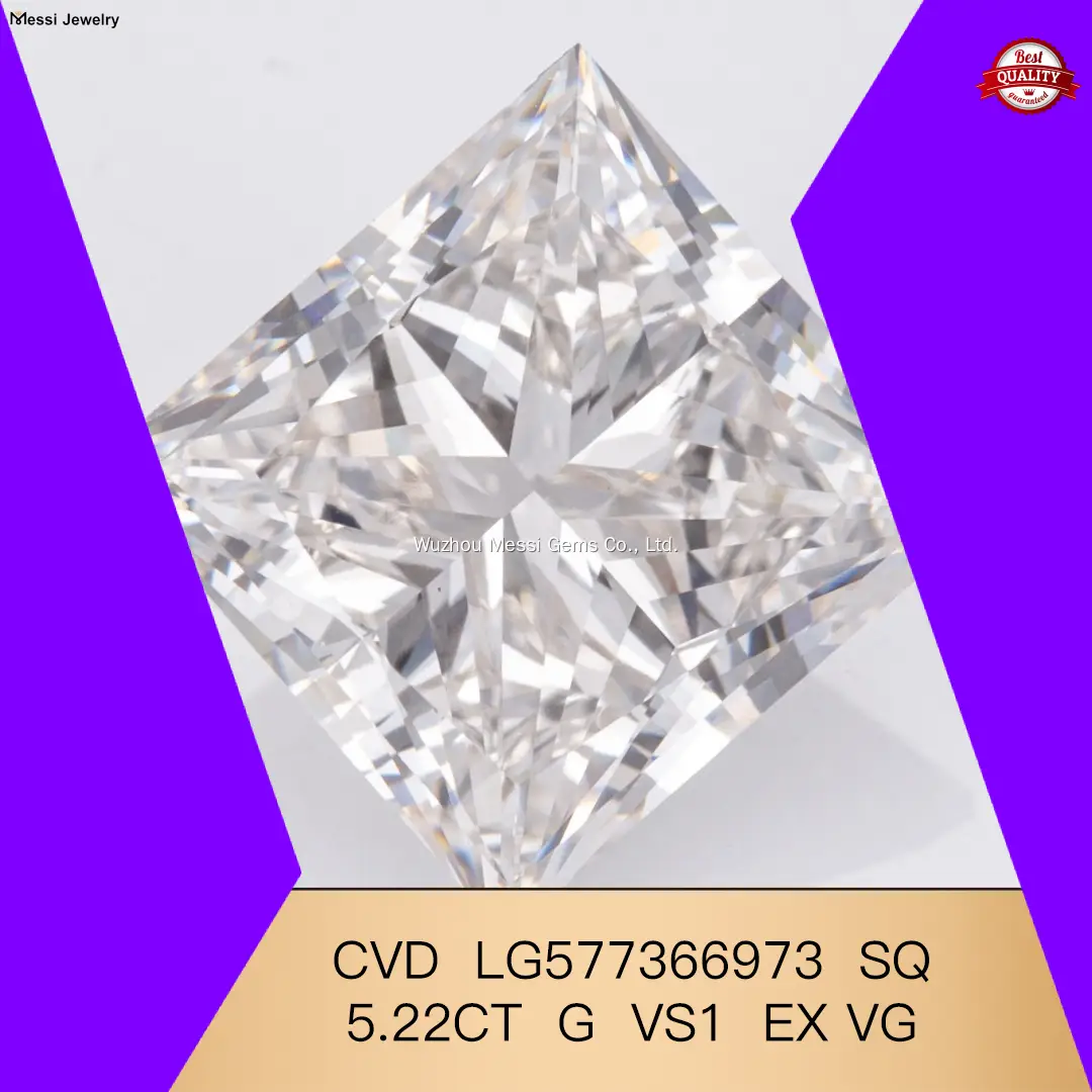 IGI Certified Princess Cut Lab Diamond - Customizable Sizes 1