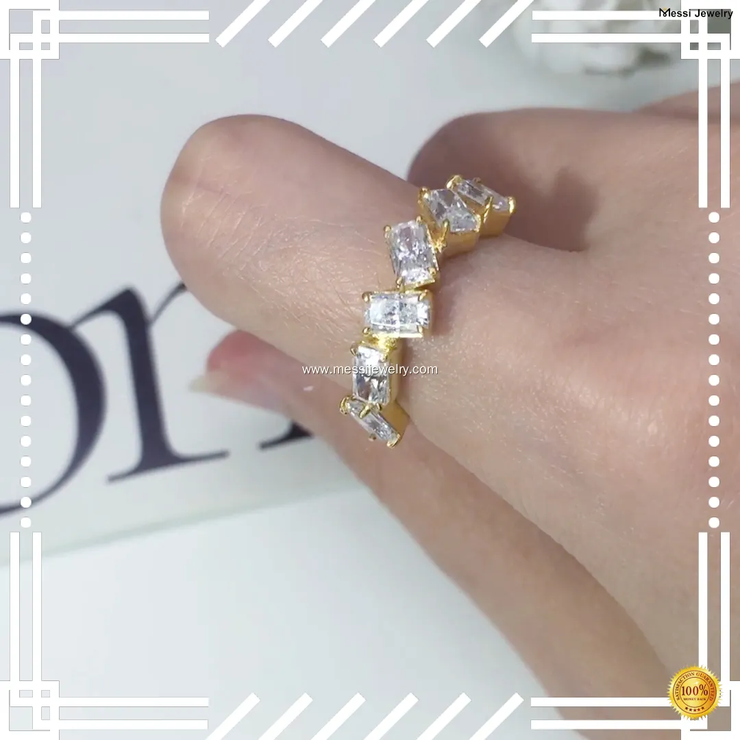 Customizable Moissanite Wedding Sets in Gold and Silver 1