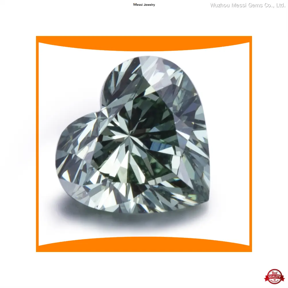 Heart Shape Fancy Green Diamond vs1 1.1ct CVD Lab Grown Diamond - Superior Performance 1