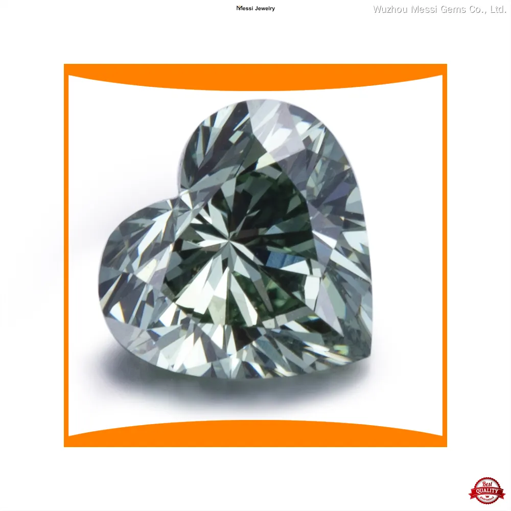 Heart Shape Fancy Green Diamond vs1 1.1ct CVD Lab Grown Diamond - Superior Performance 1