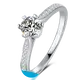 Silver Moissanite -förlovningsringar med GRA -certifikat 1