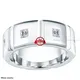 Platinum Pt950 Square DEF Moissanite Ring - High Quality 1