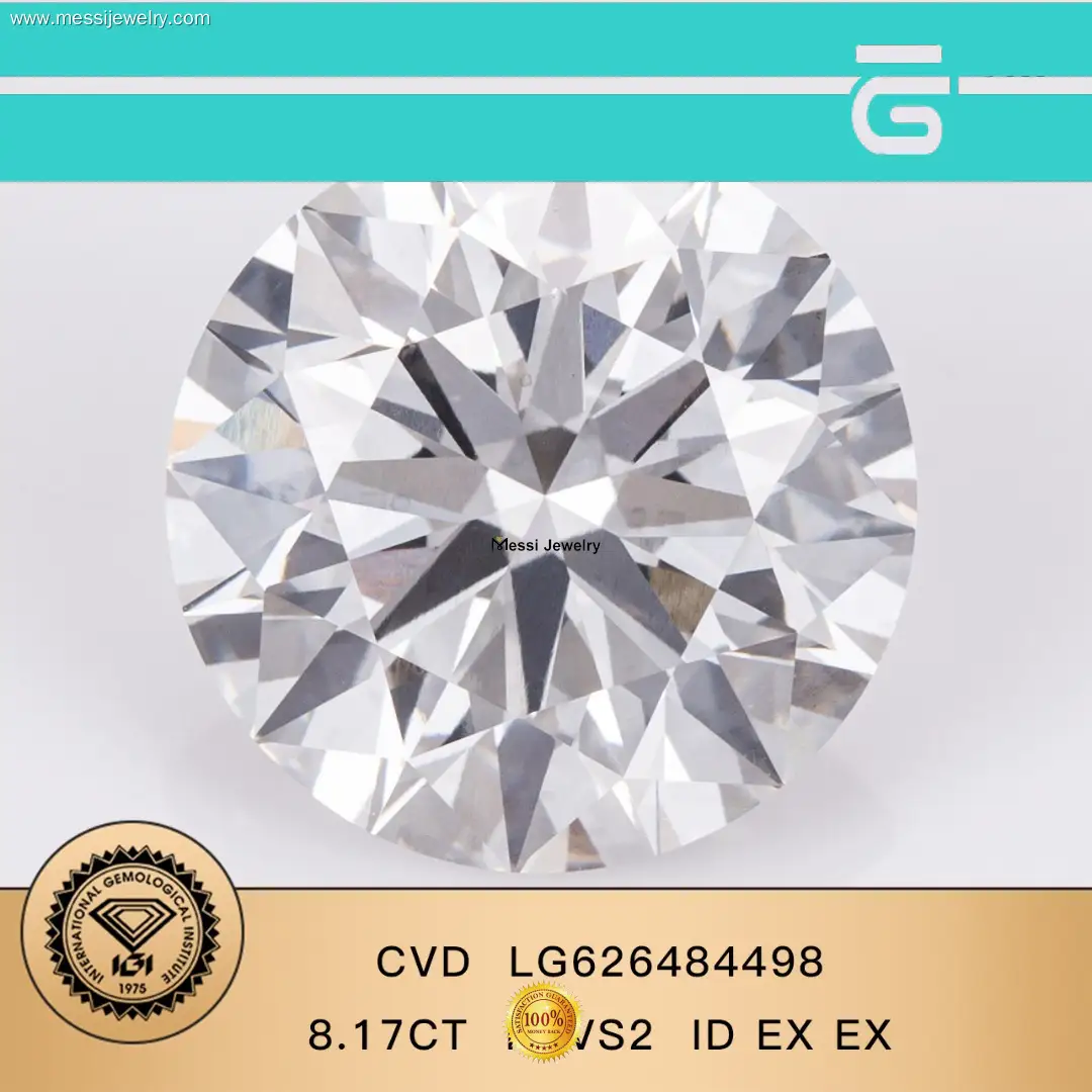 Lab Grown Diamonds 0.3-20 ct, HPHT/CVD, GIA/IGI Certified - 5 ct Synthetic Diamond 1