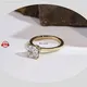 18k Gold Lab Diamond Cushion Ring - Messi Jewelry 1
