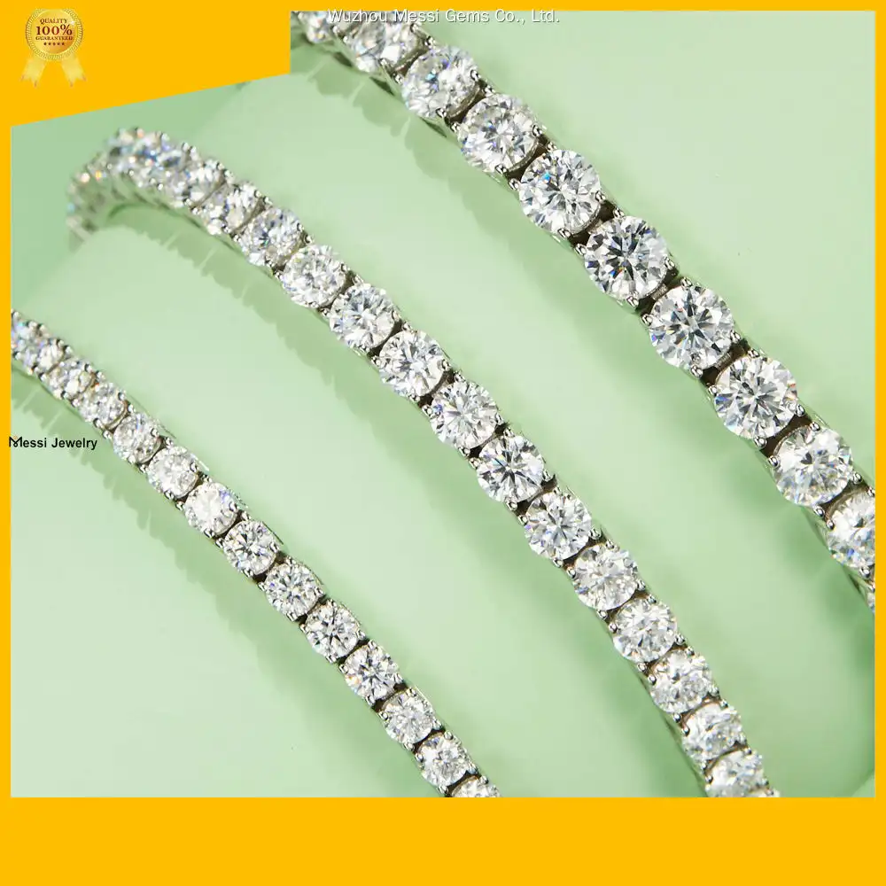 10K Gold Lab Diamond Tennis Chain & Bracelet Set 1