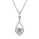 Messi Jewelry JS020 Drop Shape 925 Silver Necklace 1