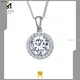 Multi-functional Messi Jewelry- 18K White Gold Moissanite Necklace 1