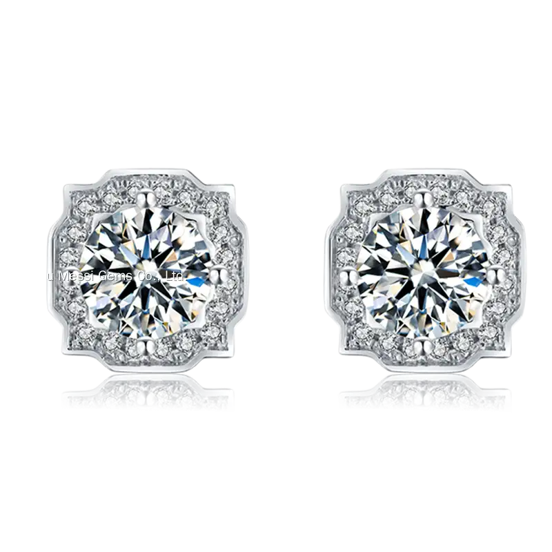 Moissanite Stud Earrings with GRA Certificate and Wholesale Pricing 1