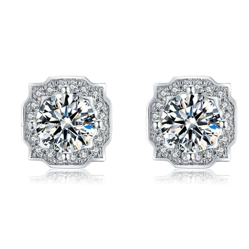 Moissanite Stud Earrings with GRA Certificate and Wholesale Pricing 1