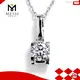 Moissanite Solitaire Necklace in 14k/18k Gold - Classic Style 1