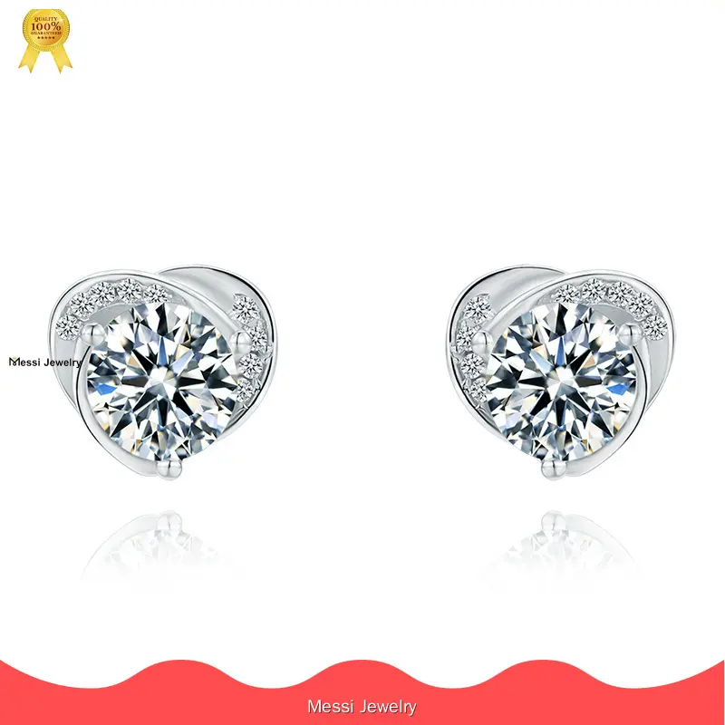 Moissanite Stud Earrings with GRA Certificate and Wholesale Pricing1 1