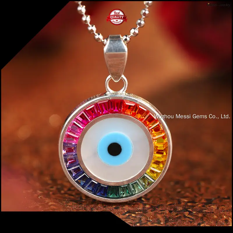 Messi Jewelry Lab Grown Gemstone Pendant Necklace - Top Quality 1