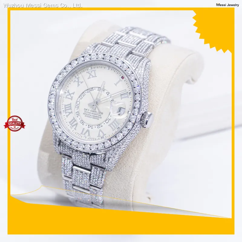 Orologio da diamante Moissanite personalizzato - Design ghiacciato da uomini hip hop di lusso 1