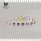 Messi Jewelry Oval Synthetic Emerald & Moissanite Gold Bolo Bracelet - Gem Bracelet 1