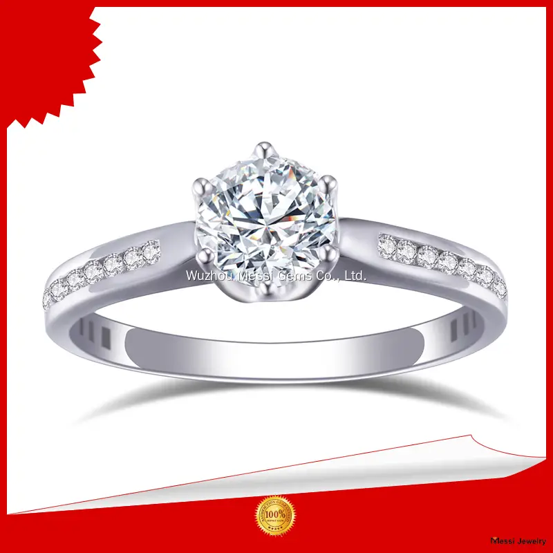 Messi Gems MS-514 Palladium Lab Diamond Moissanite Ring 1