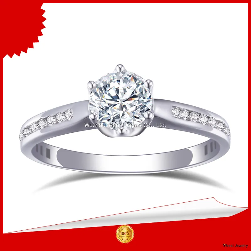 Messi Gems MS-514 Palladium Lab Diamond Moissanite Ring 1