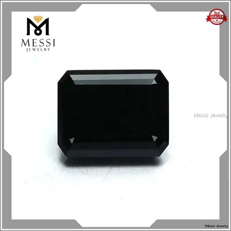 Black Moissanite Emerald Cut Gemstone - Wholesale Factory Price 1