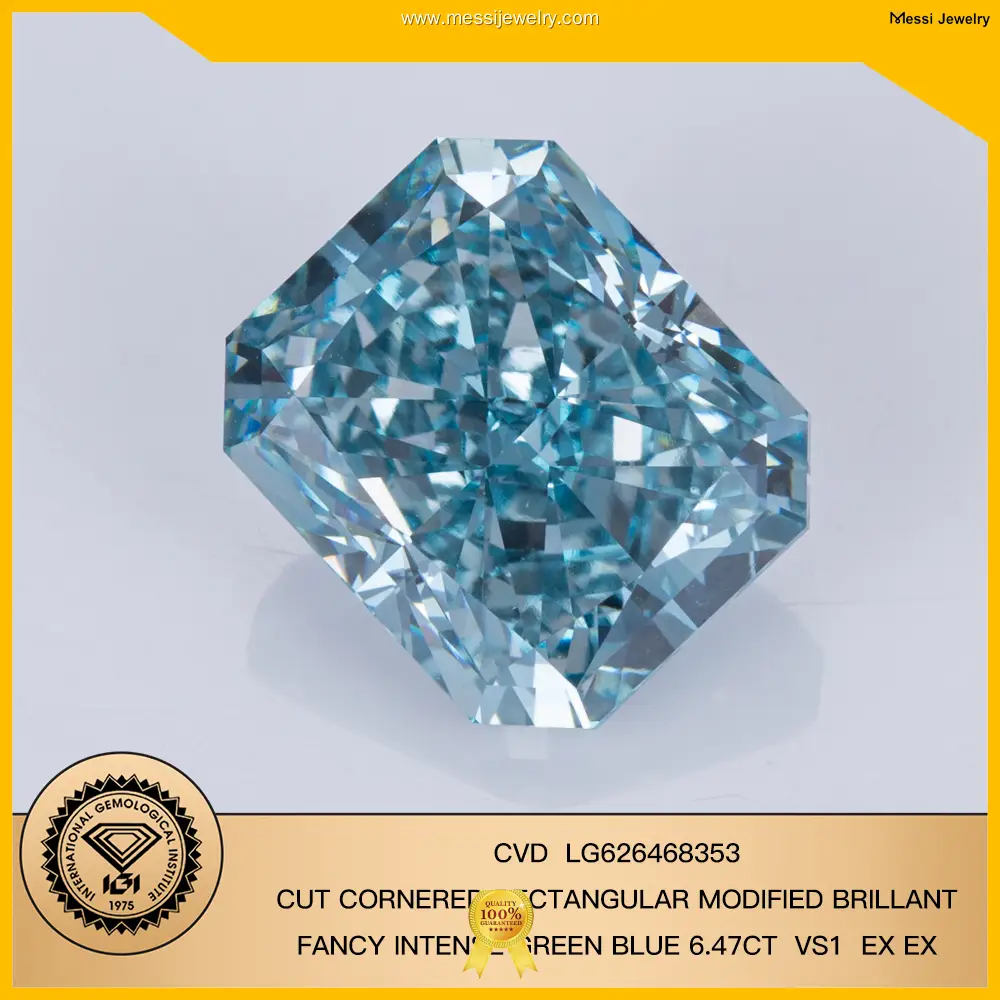 6.47CT Rectangular Lab Grown Diamond with IGI Certificate 1