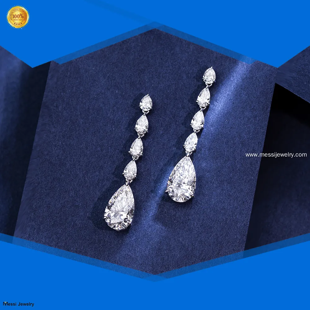 Custom 18K White Gold Earrings with Lab Diamonds 1