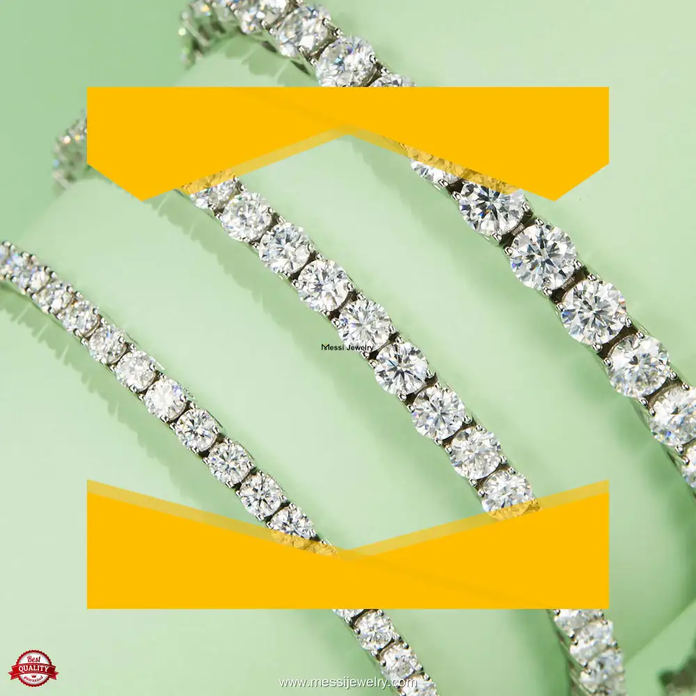 10K Gold Lab Grown Diamond Tennis Bracelet - Cutting-Edge Technology 1