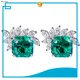 18K Gold Lab Cultivado Emerald Drop Brincos - Certificado & Customizável 1