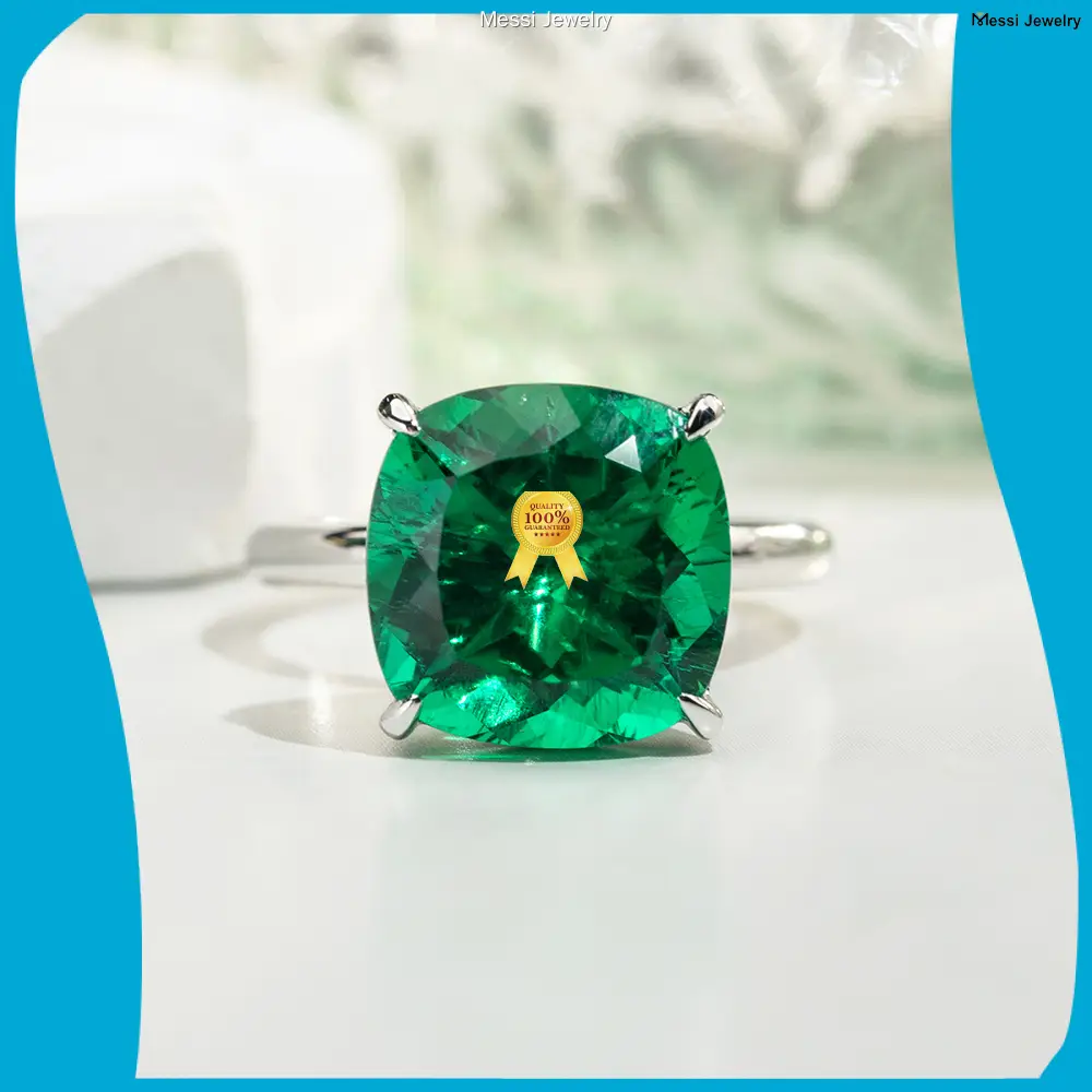 Customizable 14K Best Emerald Ring - Premium Quality from Messi Jewelry 1