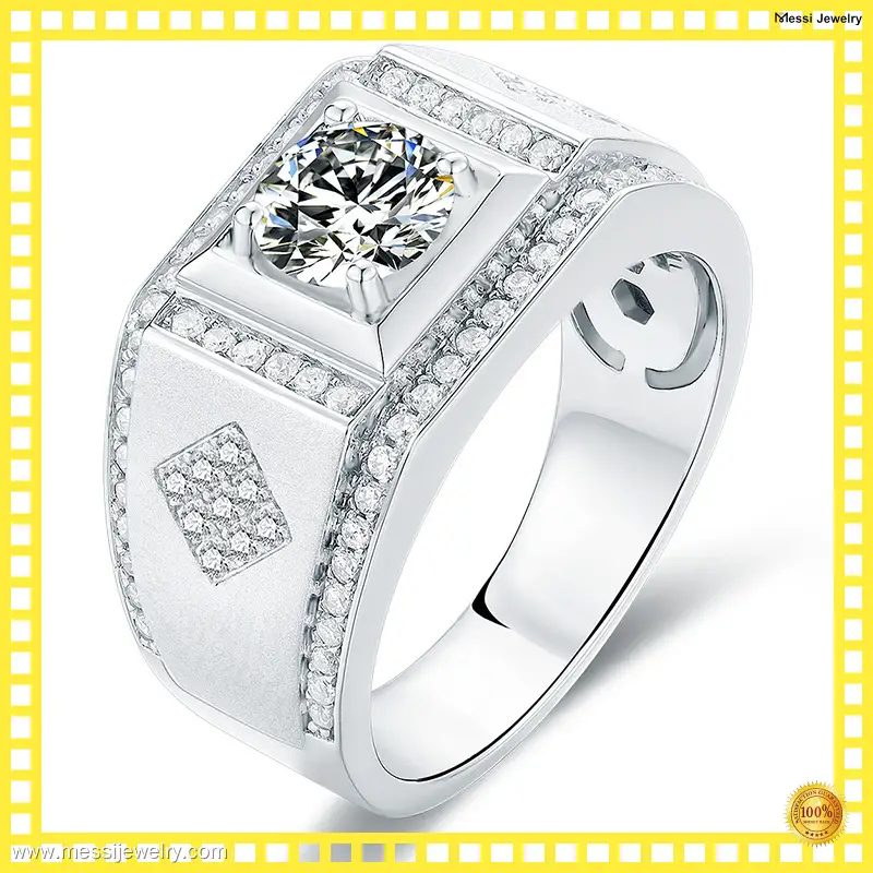 Men's Moissanite Rings with GRA Certificate 1