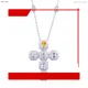 Messi Jewelry Lab Diamond Tennis Necklace - 14k Gold Cross Shape 1