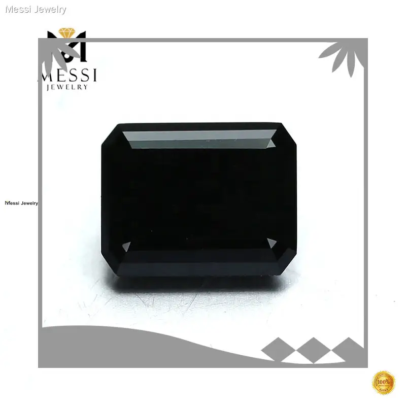 Emerald Cut Black Moissanite Gemstones - Wholesale Price 1