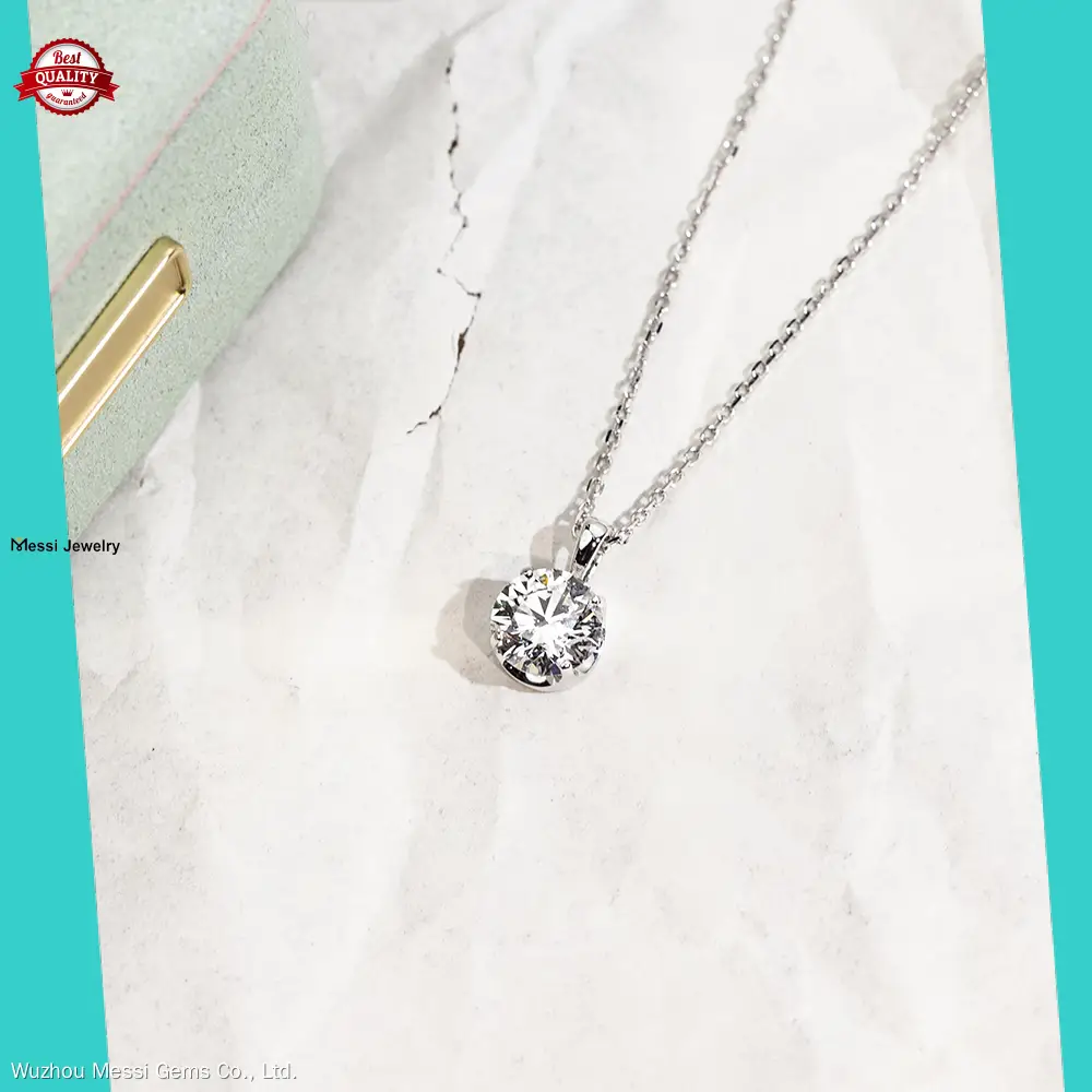 Customize Lab Diamond 18K Gold Necklace - Messi Jewelry - Clustered Tennis Necklace 1
