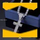 925 Sterling Silver Hip Hop Cross Necklace 1
