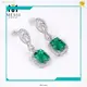 Messi Jewelry Vintage 14k 18k Gold Emerald Drop Earrings - Gemstone Earrings 1