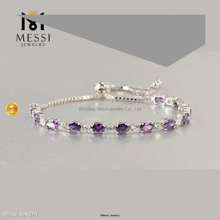 Messi Jewelry Oval Synthetic Emerald Bolo Bracelet - Classic Style 1