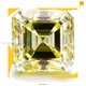 Messi Jewelry Asscher Cut Yellow Lab Grown Diamond 1