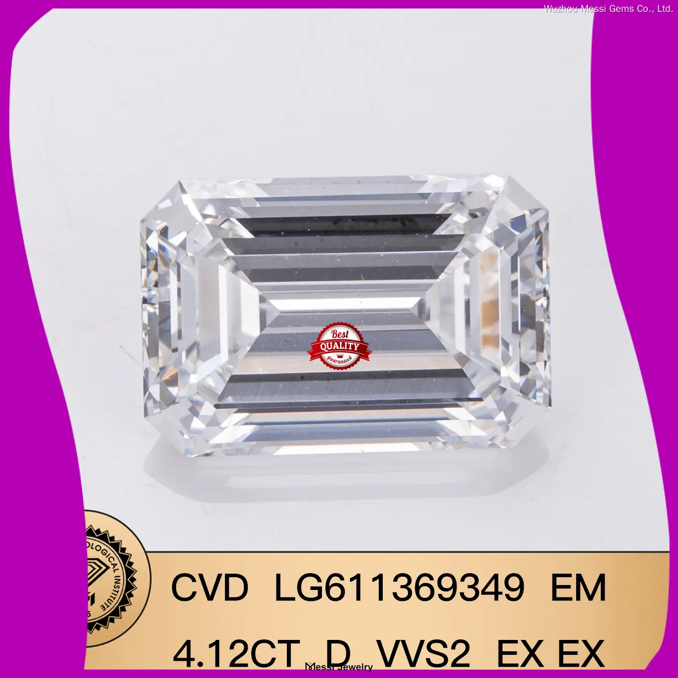 4.12CT Emerald Lab Grown Diamond - IGI Certified 1